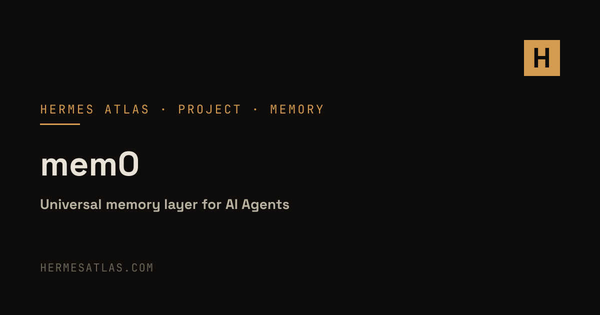 mem0ai/mem0 — Hermes Agent Memory & Context | Hermes Atlas